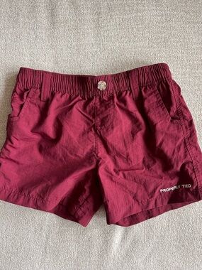 Properly Tied Boys Maroon Mallard Shorts maroon
